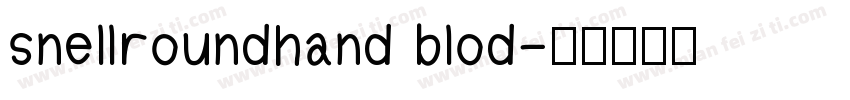 snellroundhand blod字体转换